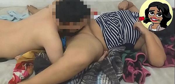  Gordita Nalgona Gran Trasero Adolescente Jovencita de 18 años teniendo sexo con su novio y el le hace sexo oral y hacen el 69
